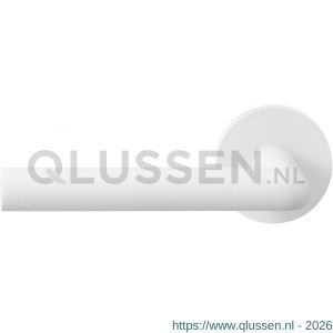 GPF Bouwbeslag ZwartWit 8212.62-00L/R Toi deurkruk gatdeel op rond rozet 50x8 mm links-rechtswijzend wit GPF8212620200-00
