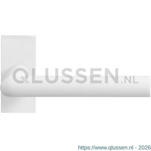 GPF Bouwbeslag ZwartWit 8212.62-01R Toi deurkruk gatdeel op rechthoekige rozet 70x32x10 mm rechtswijzend wit GPF8212620300-01