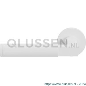 GPF Bouwbeslag ZwartWit 8214.62-00L/R Kuri deurkruk gatdeel op rond rozet 50x8 mm links-rechtswijzend wit GPF8214620200-00