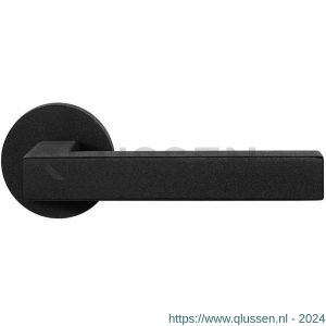 GPF Bouwbeslag ZwartWit 8216.61-00 Zaki+ deurkruk op ronde rozet 50x8 mm zwart GPF8216610100-00