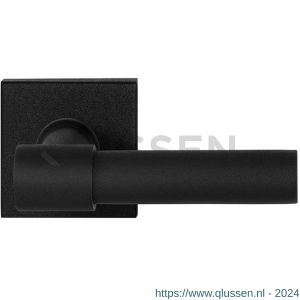 GPF Bouwbeslag ZwartWit 8234.61-02R Hipi Deux+ deurkruk gatdeel op vierkant rozet 50x50x8 mm rechtswijzend zwart GPF8234610300-02