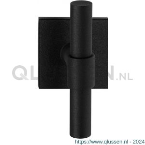 GPF Bouwbeslag ZwartWit 8238.61-02L Hipi Deux kruiskruk gatdeel op vierkant rozet 50x50x8 mm linkswijzend zwart GPF8238610200-02