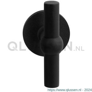 GPF Bouwbeslag ZwartWit 8240.61-00L/R Hipi kruiskruk gatdeel op rond rozet 50x8 mm links-rechtswijzend zwart GPF8240610200-00