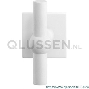 GPF Bouwbeslag ZwartWit 8242.62-02R Hipi kruiskruk gatdeel op vierkant rozet 50x50x8 mm rechtswijzend wit GPF8242620300-02