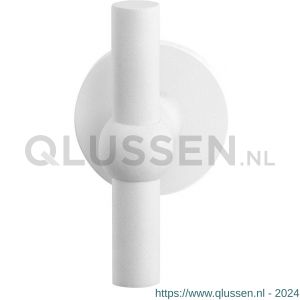 GPF Bouwbeslag ZwartWit 8242.62-05 Hipi deurkruk op rond rozet 50x6 mm vast met knopvastzetter wit GPF8242620400-05