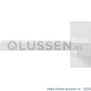 GPF Bouwbeslag ZwartWit 8287.62-01L Raa deurkruk gatdeel op rechthoekige rozet 70x32x10 mm linkswijzend wit GPF8287620200-01
