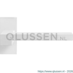 GPF Bouwbeslag ZwartWit 8287.62-01R Raa deurkruk gatdeel op rechthoekige rozet 70x32x10 mm rechtswijzend wit GPF8287620300-01