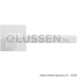 GPF Bouwbeslag ZwartWit 8287.62-02R Raa deurkruk gatdeel op vierkant rozet 50x50x8 mm rechtswijzend wit GPF8287620300-02