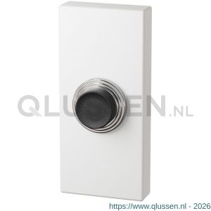 GPF Bouwbeslag ZwartWit 8826.41 beldrukker rechthoekig 70x32x10 mm met zwarte button wit GPF882641400