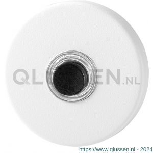 GPF Bouwbeslag ZwartWit 8826.49 beldrukker rond 50x8 mm met zwarte button wit GPF882649400