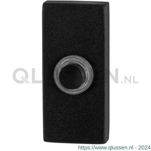GPF Bouwbeslag ZwartWit 8826.01 deurbel beldrukker rechthoekig 70x32x10 mm met zwarte button zwart GPF882601400