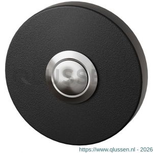 GPF Bouwbeslag ZwartWit 8827.09 beldrukker rond 50x8 mm met RVS button zwart GPF882709400