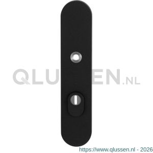 GPF Bouwbeslag ZwartWit 8840.61/92 veiligheids buitenschild SKG*** 248x52x11 mm afgerond met kerntrekbeveiliging PC92 massief zwart GPF884061062