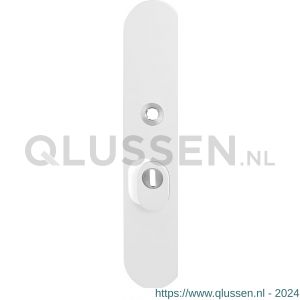 GPF Bouwbeslag ZwartWit 8840.62/55 veiligheids buitenschild SKG*** 248x52x11 mm afgerond met kerntrekbeveiliging PC55 massief wit GPF884062032