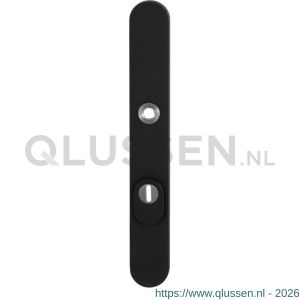 GPF Bouwbeslag ZwartWit 8844.61/92 veiligheids buitenschild SKG*** 257x35x11 mm afgerond smal met kerntrekbeveiliging PC92 massief zwart GPF884461062