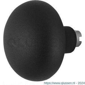 GPF Bouwbeslag ZwartWit 8849.61 S4 Paddenstoel knop 65 mm voor veiligheids schilden vast met bout M10 zwart GPF884961410