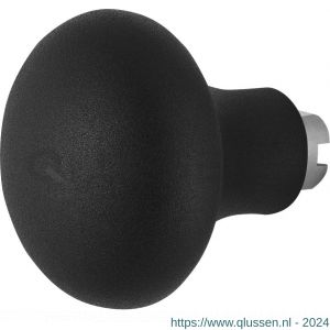 GPF Bouwbeslag ZwartWit 8851.61 S4 Paddenstoel knop 52 mm voor veiligheids schilden vast met bout M10 zwart GPF885161410