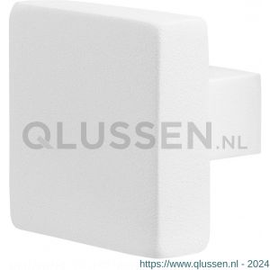 GPF Bouwbeslag ZwartWit 8856.62 S4 vierkante knop 53x53x16 mm voor veiligheids schilden vast met bout M10 wit GPF885662410