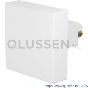 GPF Bouwbeslag ZwartWit 8856.62 S5 vierkante knop 53x53x16 mm voor veiligheids schilden vast met wisselstift wit GPF885662400