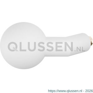 GPF Bouwbeslag ZwartWit 8859.62 S4 verkropte kogelknop 55x16 mm voor veiligheidsschilden vast met bout M10 wit GPF885962410