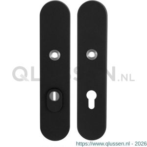 GPF Bouwbeslag ZwartWit 8860.61/92 veiligheids schilden SKG*** 248x52 mm afgerond met kerntrekbeveiliging PC92 zwart GPF886061062