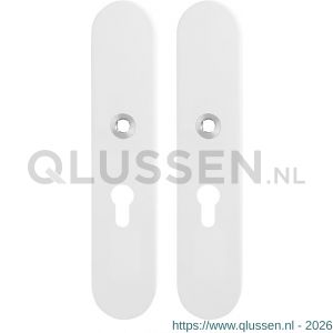 GPF Bouwbeslag ZwartWit 8861.62/55 veiligheids schilden SKG*** 248x52 mm afgerond PC55 wit GPF886162032