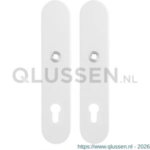 GPF Bouwbeslag ZwartWit 8861.62/92 veiligheids schilden SKG*** 248x52 mm afgerond PC92 wit GPF886162062