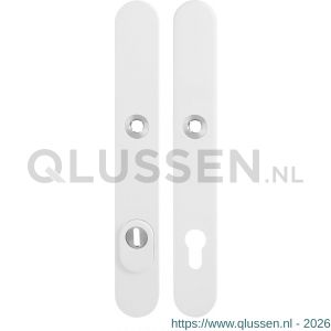 GPF Bouwbeslag ZwartWit 8864.62/92 veiligheids schilden SKG*** 257x35 mm afgerond smal met kerntrekbeveiliging PC92 wit GPF886462062