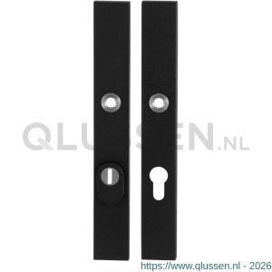 GPF Bouwbeslag ZwartWit 8866.61/92 veiligheids schilden SKG*** 257x35 mm rechthoekig smal met kerntrekbeveiliging PC92 zwart GPF886661062