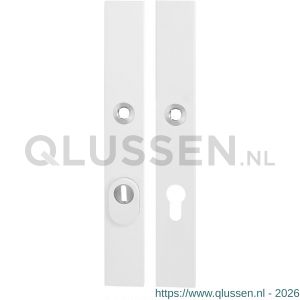 GPF Bouwbeslag ZwartWit 8866.62/72 veiligheids schilden SKG*** 257x35 mm rechthoekig smal met kerntrekbeveiliging PC72 wit GPF886662042