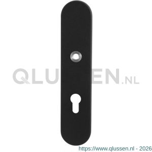 GPF Bouwbeslag ZwartWit 8870.61/55 veiligheids binnenschild SKG*** 248x52x8 mm afgerond PC55 zwart GPF887061032