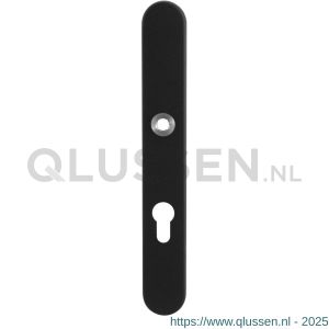 GPF Bouwbeslag ZwartWit 8874.61/55 veiligheids binnenschild SKG*** 257x35x8 mm afgerond smal PC55 zwart GPF887461032