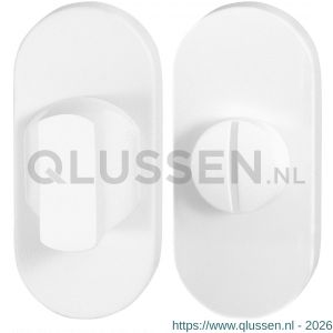 GPF Bouwbeslag ZwartWit 8910.44 toiletgarnituur ovaal 70x32 mm stift 8 mm wit GPF891044110