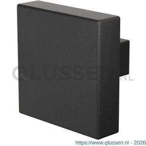GPF Bouwbeslag ZwartWit 8950.61 S2 vierkante knop 60x60x16 mm vast met knopvastzetter zwart GPF895061400