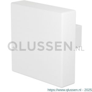 GPF Bouwbeslag ZwartWit 8950.62 S3 vierkante knop 60x60x16 mm vast met metaalschroef M10 wit GPF895062410