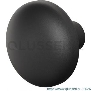 GPF Bouwbeslag ZwartWit 8957.61 S1 Paddenstoel knop 65 mm draaibaar met krukstift zwart GPF895761200