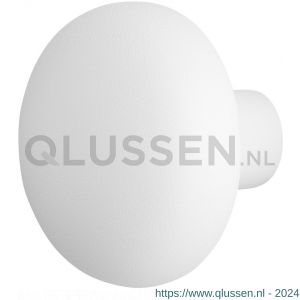 GPF Bouwbeslag ZwartWit 8957.62 S2 Paddenstoel knop 65 mm vast met knopvastzetter wit GPF895762400