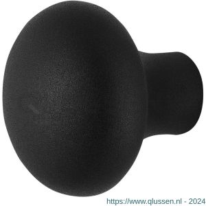 GPF Bouwbeslag ZwartWit 8959.61 S1 Paddenstoel knop 52 mm draaibaar met krukstift zwart GPF895961200