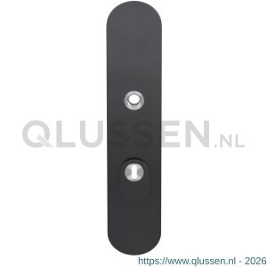 GPF Bouwbeslag PVD 9008.72P1 veiligheids buitenschild SKG*** 248x52x11 mm afgerond met kerntrekbeveiliging PC72 massief PVD antraciet GPF9008P1042