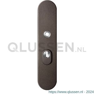 GPF Bouwbeslag Anastasius 9008.A1 veiligheids buitenschild SKG*** 248x52x11 mm afgerond met kerntrekbeveiliging PC55 massief Dark blend GPF9008A1032