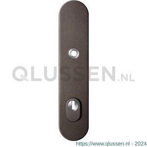 GPF Bouwbeslag Anastasius 9008.A1 veiligheids buitenschild SKG*** 248x52x11 mm afgerond met kerntrekbeveiliging PC92 massief Dark blend GPF9008A1062