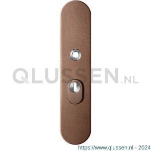 GPF Bouwbeslag Anastasius 9008.A2 veiligheids buitenschild SKG*** 248x52x11 mm afgerond met kerntrekbeveiliging PC55 massief Bronze blend GPF9008A2032