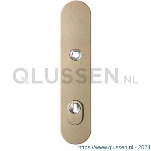 GPF Bouwbeslag Anastasius 9008.A4 veiligheids buitenschild SKG*** 248x52x11 mm afgerond met kerntrekbeveiliging PC92 massief Champagne blend GPF9008A4062