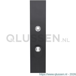 GPF Bouwbeslag PVD 9018.72P1 veiligheids buitenschild SKG*** 248x52x11 mm rechthoekig met kerntrekbeveiliging PC72 massief PVD antraciet GPF9018P1042