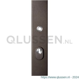 GPF Bouwbeslag Anastasius 9018.A1 veiligheids buitenschild SKG*** 248x52x11 mm rechthoekig met kerntrekbeveiliging PC72 massief Dark blend GPF9018A1042