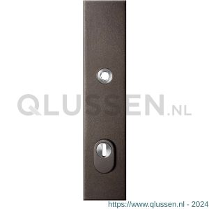 GPF Bouwbeslag Anastasius 9018.A1 veiligheids buitenschild SKG*** 248x52x11 mm rechthoekig met kerntrekbeveiliging PC92 massief Dark blend GPF9018A1062