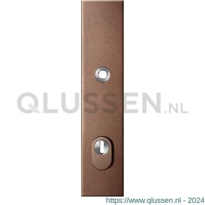 GPF Bouwbeslag Anastasius 9018.A2 veiligheids buitenschild SKG*** 248x52x11 mm rechthoekig met kerntrekbeveiliging PC92 massief Bronze blend GPF9018A2062