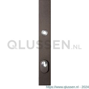 GPF Bouwbeslag Anastasius 9038.A1 veiligheids buitenschild smal SKG*** 257x35x11 mm rechthoekig met kerntrekbeveiliging PC92 massief Dark blend GPF9038A1062