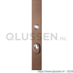 GPF Bouwbeslag Anastasius 9038.A2 veiligheids buitenschild smal SKG*** 257x35x11 mm rechthoekig met kerntrekbeveiliging PC72 massief Bronze blend GPF9038A2042