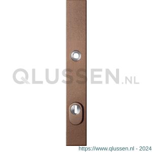 GPF Bouwbeslag Anastasius 9038.A2 veiligheids buitenschild smal SKG*** 257x35x11 mm rechthoekig met kerntrekbeveiliging PC92 massief Bronze blend GPF9038A2062